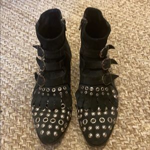 Modern Vice Black Studded Booties - The Jett